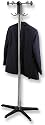Hago Ambassador Hat and Coat Stand De Luxe 1625mm Black and Chrome Ref 525018