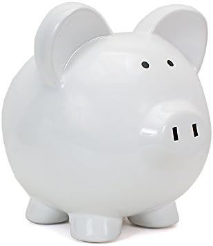 White Piggy Bank Medium