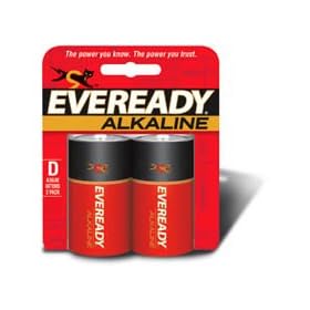 ENERGIZER D 2-Count  EVEREADY Alkaline Battery