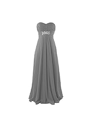 A-line Floor Length Sweetheart Corset   Waistline Chiffon/Polyester Beaded Lace-Up Pleated Sequined Evening Dress/Bridesmaid Dress 