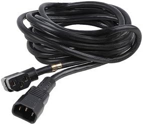 IEC Power Supply Cord, C14 to C13 Right Angle, 13 Ft