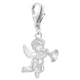 Angel Charm, silver/silver-plated, 20 mm