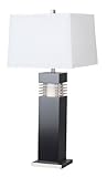 IMAGE OF Kenroy Home 20109BL Wyatt Table Lamp, Black with Acrylic Accents