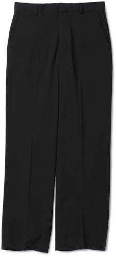 Calvin Klein Boys 8-20 Bi-Stretch Flat Front Pant,Charcoal,8