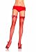 Industrial Net Thigh Highs With Sequin Bow Accent