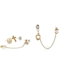 Betsey Johnson "Iconic Summer Metallics" Cross Stud Earrings 5-Set