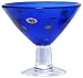 Hand Blown Glass Blue Candy Dessert Dish 5" H Set / 2