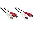 2m Stereo Chinch Cinch Cynch Verlängerung 2x Stecker auf 2x Buchse 2,0m 2.0m 2,0 2.0 2 m -