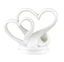 Hortense B. Hewitt Wedding Accessories, Cake Top, Contemporary Double Heart, 4-Inches Tall x 5-Inches Wide