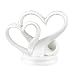 Hortense B. Hewitt Wedding Accessories, Cake Top, Contemporary Double Heart, 4-Inches Tall x 5-Inches Wide