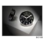 DESK ALARM CLOCK SLEEK 4" NEW QUARTZ BLACK-yyy