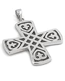 Heavy Detailed Sterling Silver Cross Pendant