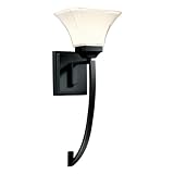 Minka Lavery Agilis 6810-66 Small Glass 1 Light 100 watt (20H x 7W) Torchiere Lighting in Black