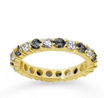 2 1/2Ct Black White Diamond 14K Yellow Gold Eternity Band 31QLPLgngwL 2 1/2Ct Black White Diamond 14K Yellow Gold Eternity Band