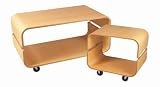 Adesso Contour Rolling End Table Natural