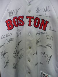 Signed Red Sox, Boston (2004 World Series Champions) Boston Red Sox Jersey By the 2004 World Series Team