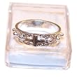 Sterling Silver Finger Rosary Ring (925 Sterling Silver - Glossed - many sizes) - American Standard ring Sizes are listed.