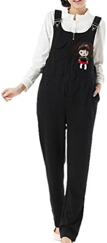 DEHANG Cotton Maternity Bib Pants Trousers With Adjustable Strap