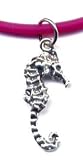 10 Fuschia Sea Horse Ankle Bracelet Sterling Silver Jewelry