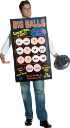 Adult Big Balls Scratch Off Funny Costume (One Size)  