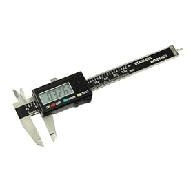 Stainless Steel 4 Digital Caliper with Extra-Large LCD Screen - Instant SAE-Metric Conversion by C.M.T Industrial