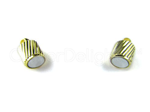 20 CleverDelights Magnetic Jewelry Clasps - Spiral Style - Gold Color - Necklace Magnet Clasp Converter