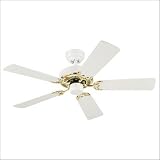 Westinghouse Lighting 78576 42' Contractor's Choice Ceiling Fan in White and Polished Brass - Energy