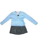: Plum Pudding Blue Wrap w/ Cami and Plaid Skirt Set