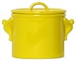 Stoneware Pottery Yellow Dove Canister 3.5"H, 13oz Set of 2