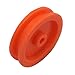 EUDAX 100 Pcs 2mm Hole Orange Plastic Belt Pulley for DIY RC Toy Car Airplane