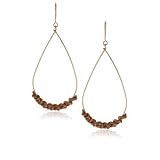 By Boe Bronze Leather Knot Earrings 14k Gold F