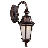 Frosted Glass 1 Light Wall Lantern – Rust
