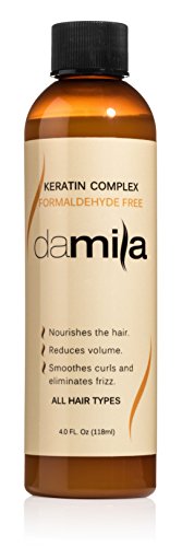 Keratin Complex Hair Treatment - Anti Frizz Acts as a Hair Straightener, Conditions and Repairs - Formaldehyde Free Keratin Complex - Professional or Home Keratin Treatment - 4 Oz (118 ml) by Damila