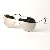 Classic Tear Drop Mirror Lens Aviator Sunglasses
