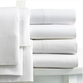 Linens Limited 100% Egyptian Cotton 400 Thread Count Flat Sheet, White, Super King