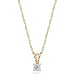 14k Yellow Gold Princess Cut Diamond Pendant
