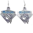 Florida Marlins Dangle Earrings - MLB Baseball Fan Shop Sports Team Merchandise