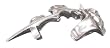 Alien Heads Pewter Finger Ring Spike