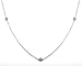 10k White Gold Brown Diamond Station Necklace (1/4 cttw)