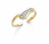 14K .01CT DIA 'V' TOE RING - GH23765 XCH629