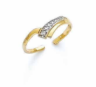 14K .01CT DIA 'V' TOE RING - GH23765 XCH629