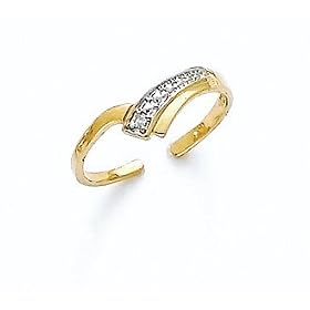14K .01CT DIA 'V' TOE RING - GH23765 XCH629 by Abacus