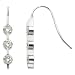 Jewelry : 14k White Gold Three-Stone Diamond Earrings (1 1/2 ct. tw.)