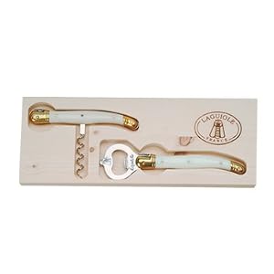 White Acrylic Handles Laguiole Wine Waiter Corkscrew and Bottle Opener Used By Professionals in Gift Box French Imported