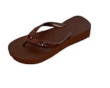 LOW WEDGE SWAROVSKI CRYSTAL FLIP FLOPS SANDALS THONGS BROWN SMOKED US SIZES 5 10 31QMCId4d6L. SL160 LOW WEDGE SWAROVSKI CRYSTAL FLIP FLOPS SANDALS THONGS BROWN SMOKED US SIZES 5 10