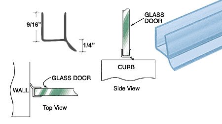 CRL Dual Durometer PVC Seal and Wipe for 3/8 Glass - 98 in long