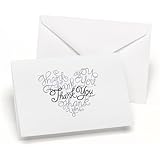 Hortense B. Hewitt Heartfelt Thank You Cards Wedding Accessories, Set of 50