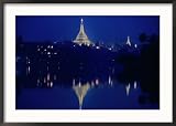The Almost 300-Foot Golden Stupa of Shwedagon Paya, Yangon, Yangon, Myanmar (Burma) Collections Framed Photographic Poster Print by Jerry Alexander, 35x25