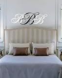 Custom Monogram Curly Fancy (new larger size)Vinyl Wall Sticker Decal Decor Personalized