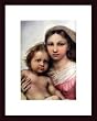 Art Poster Wood Framed Print - Madonna with the Child Jesus - Artist: Sanzio Raffaello- Poster Size: 15 X 11